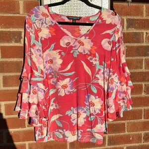 NWOT Flutter Sleeve Blouse